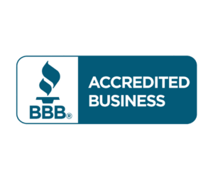 Certification badge of BBB best business bureau, business accredited