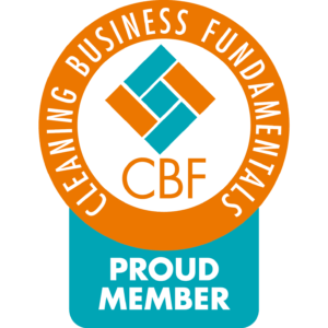 Certification badge for proud member of CBF professional cleaning business fundaments