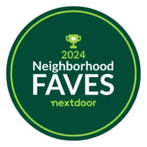 2024 Neighborhood Faves award badge from Nextdoor for trusted cleaning services in Austin and Round Rock