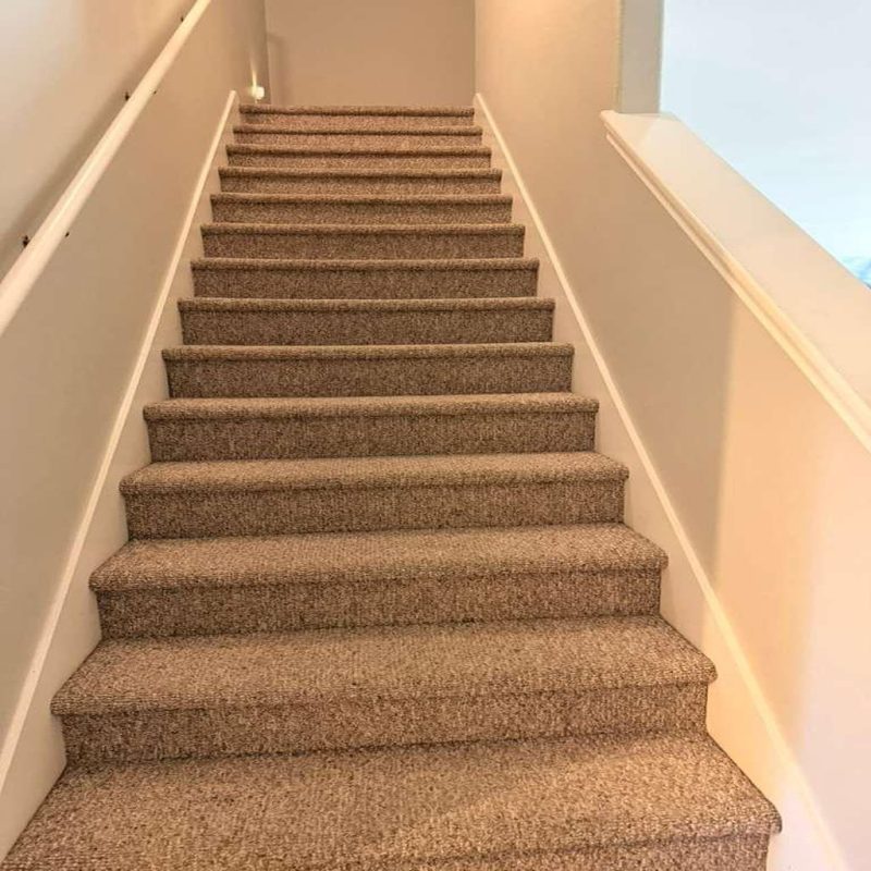 clean carpeted stairs after professional carpet cleaning service in Austin TX