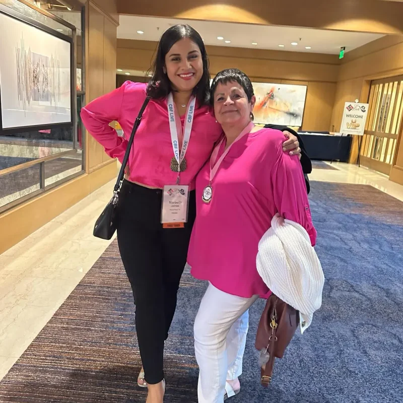 Business owners attending community event in Austin TX representing house cleaning company